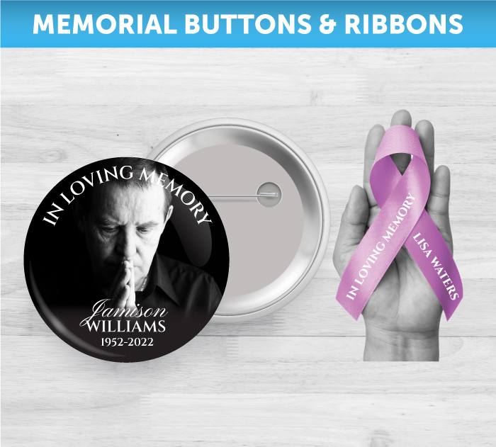 Memorial Funeral Buttons Ribbons Memorial Funeral Buttons Ribbons