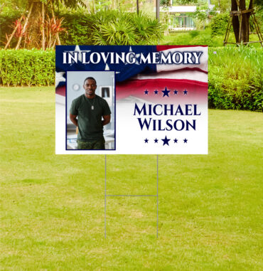 Memorial Yard Sign In Loving Memory