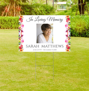 Memorial Yard Sign In Loving Memory