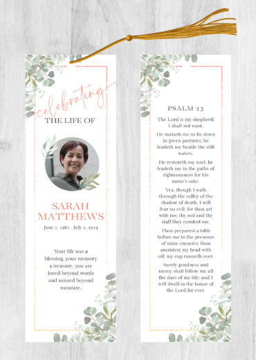 Memorial Bookmark - 2119
