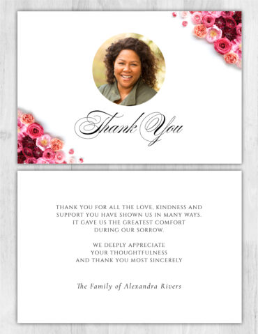 Floral Funeral Thank You Cards