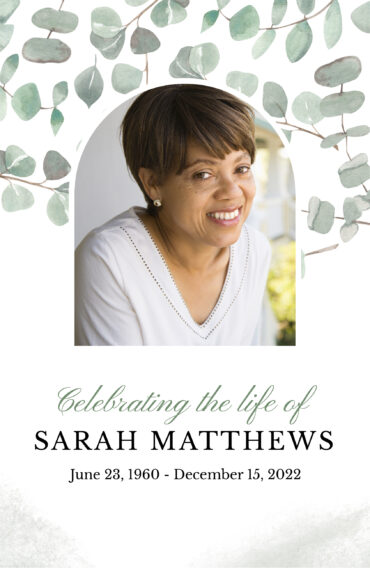Memorial Pamphlet Greenery/Foliage