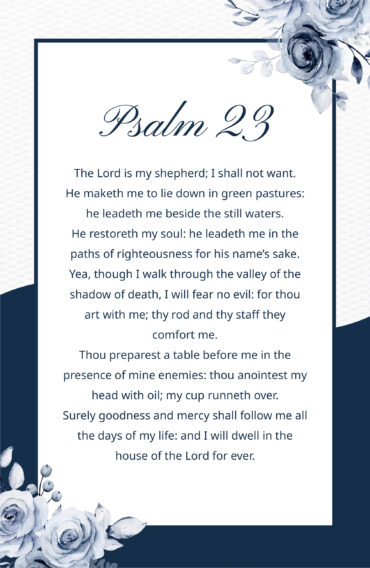 Memorial Pamphlet Blue Floral