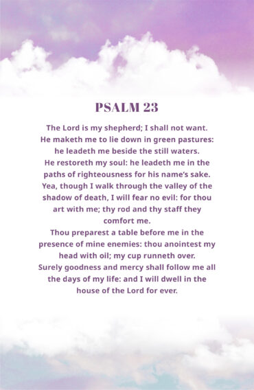 Memorial Pamphlet Purple Clouds