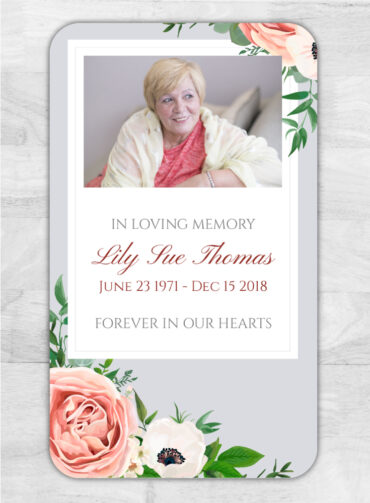 Roses Memorial Magnet Keepsake