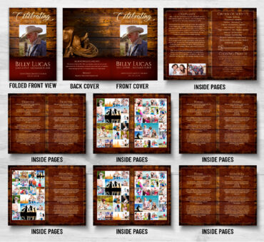 Country Cowboy Farmer Rancher Funeral Program