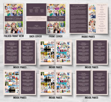 Photo Collage Funeral Program