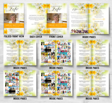 Flowers Funeral Memorial Program