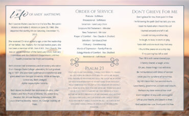 Wheat Field Trifold Funeral Memorial Program