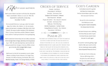 Butterfly Trifold Funeral Program