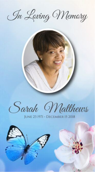 Butterfly Trifold Funeral Program