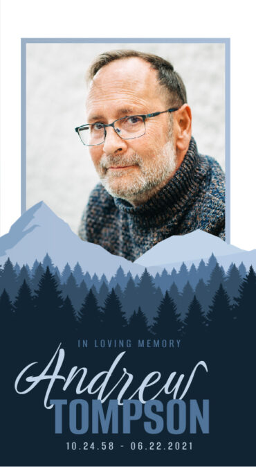 Mountain Tri-fold Funeral Memorial Program