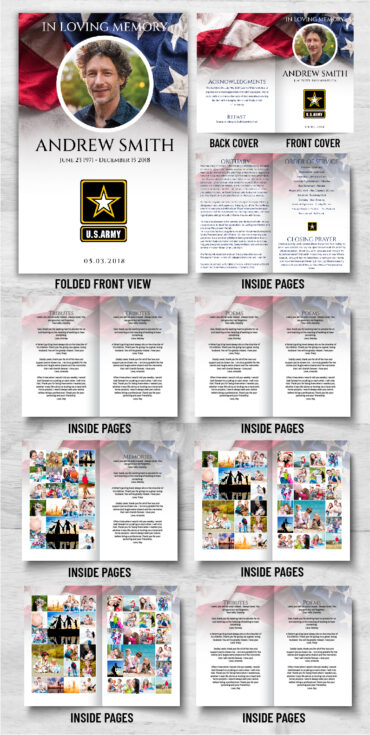 US Army Flag Funeral Program