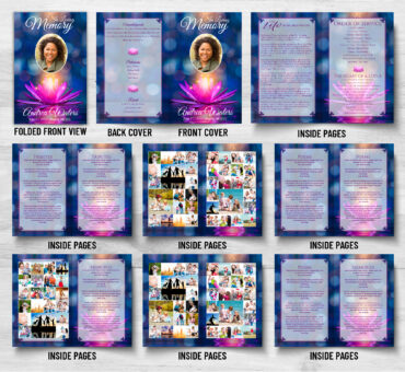 Lotus Flower Funeral Program
