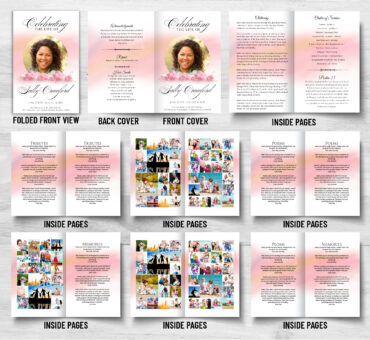 Pink Clouds Funeral Program
