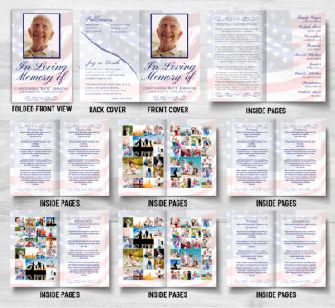 American Flag Funeral Memorial Program