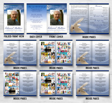 Dove In The Clouds Funeral Program