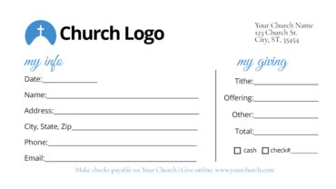 Custom Ministry Church Tithe Giving Offering Envelope