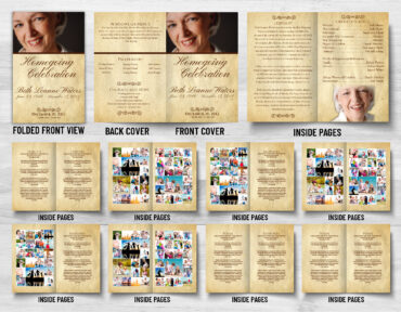 Parchment Funeral Memorial Program