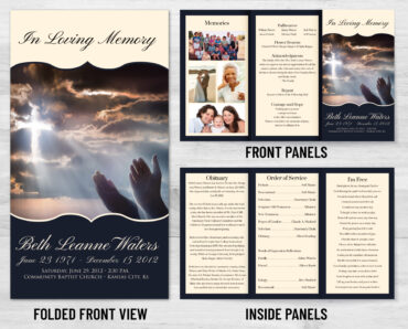 Trifold Funeral Program - 1046
