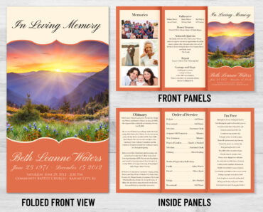 Trifold Funeral Program - 1047
