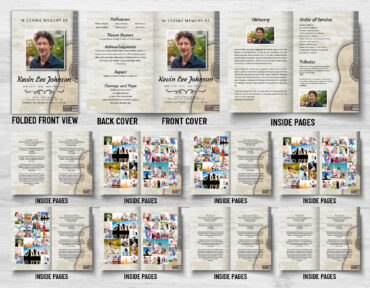 Guitar Musician Funeral Memorial Program