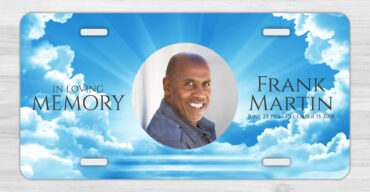 Stairs Steps to Heaven Clouds Sky In Loving Memory Memorial Car Tag