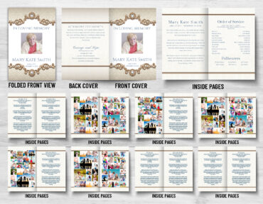 Classy Crown Jewel Funeral Memorial Program