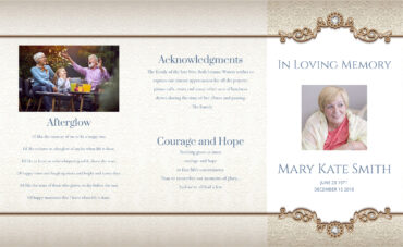 Crown Jewel Trifold Funeral Program
