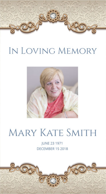Crown Jewel Trifold Funeral Program