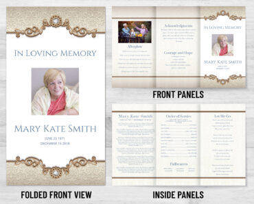 Crown Jewel Trifold Funeral Program