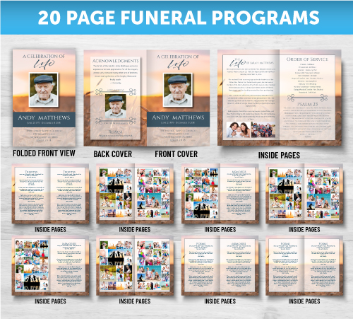 20 Page Funeral Programs 20 Page Funeral Programs