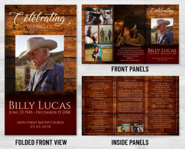Trifold Funeral Program - 2008