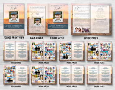 Wheat Field Funeral Memorial Program