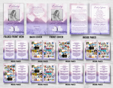 Purple Hearts Funeral Memorial Program