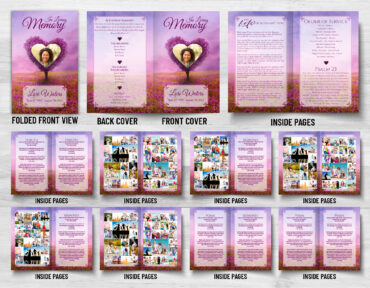 Heart Tree Funeral Memorial Program