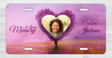 Heart Tree In Loving Memory Memorial Car Tag