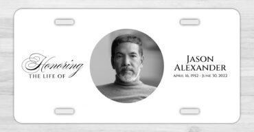 Simple Classic In Loving Memory Memorial Car Tag