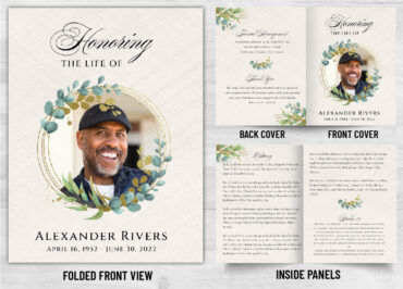 Folded Memorial Card - 2113