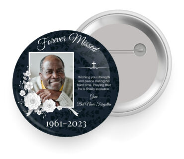 Flower Memorial Button Pin