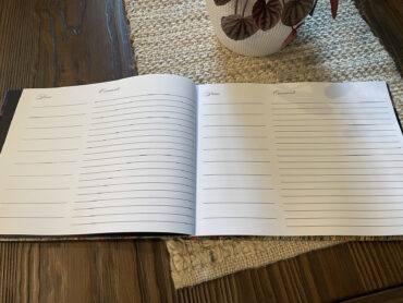 Field of Flowers Funeral Memorial Sign in Guest Book