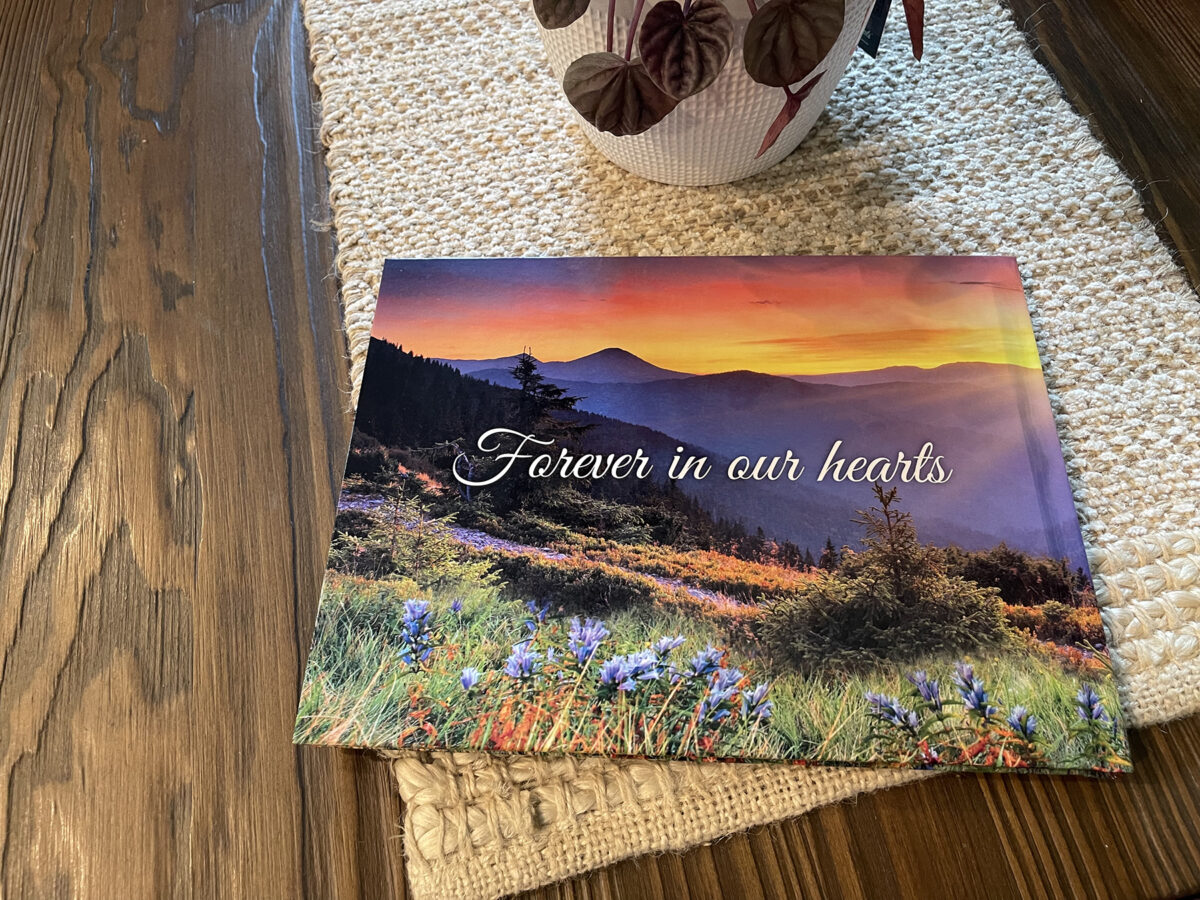 Field of Flowers Funeral Memorial Sign in Guest Book