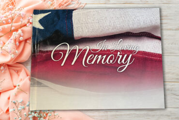 American Flag Funeral Memorial Guest Sign in Book