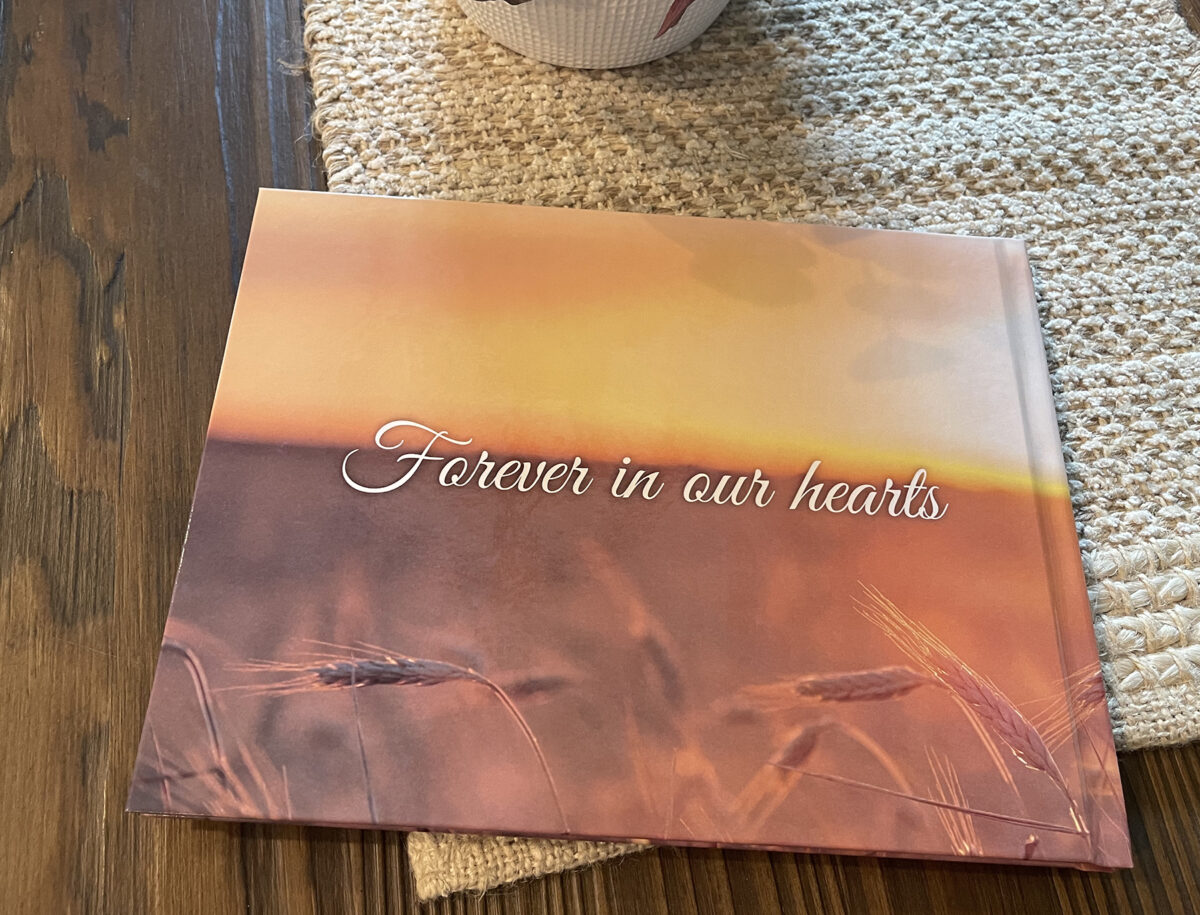 Wheat Field Funeral Memorial Sign in Guest Book