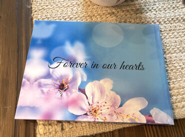 Butterfly Flower Funeral Memorial Sign in Guest Book