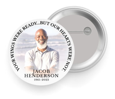 Memorial In Loving Memory Button Pin