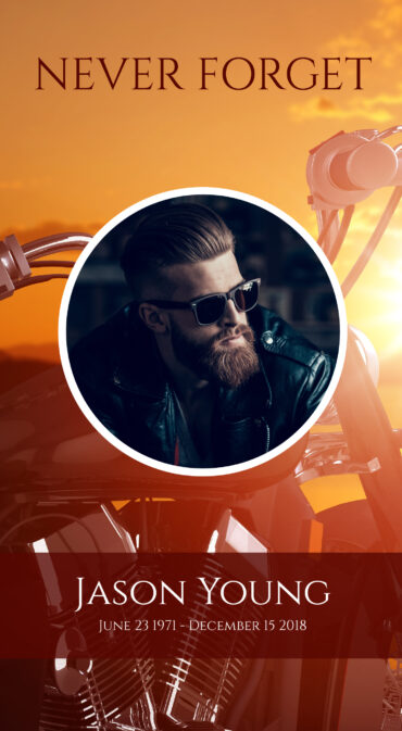 Motorcycle sunset