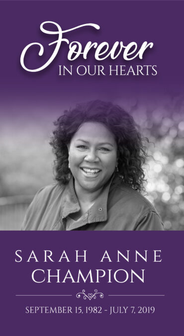 Purple Funeral Program
