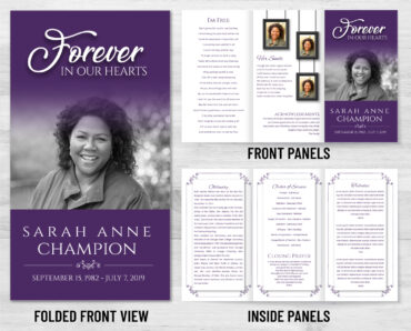 Purple Funeral Program