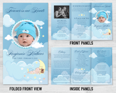 Trifold Funeral Program - 2072